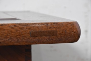和製アンティーク　欅(ケヤキ)材　力強い木目を楽しめる関西火鉢　(R-089480)