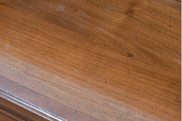 中古　アメリカ高級輸入家具　象嵌入りのシリンダートップライティングビューロー　(R-089482)