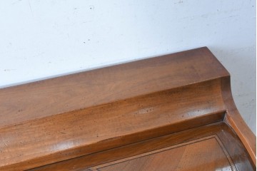 中古　アメリカ高級輸入家具　象嵌入りのシリンダートップライティングビューロー　(R-089482)