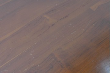中古　希少な廃番品　チーク無垢材　SCANTEAK(スキャンティーク)　広々とした天板が魅力のダイニングテーブル　(R-089491)