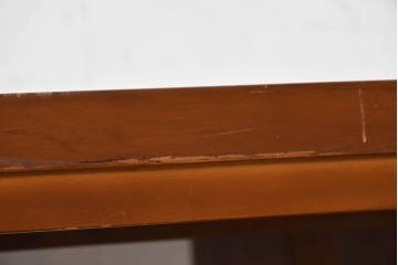 中古　希少な廃番品　チーク無垢材　SCANTEAK(スキャンティーク)　広々とした天板が魅力のダイニングテーブル　(R-089491)