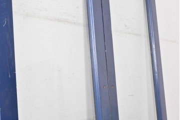 イギリスヴィンテージ建具　特大!!　高さ2.5m　ブルーカラーがお洒落な両開き扉2枚(1対)セット　(R-089497)