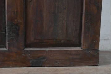 ヴィンテージ建具　インドネシア　特大!!　高さ約2.8m　縦長の植物模様が美しい彫刻パネル1枚　(R-089499)