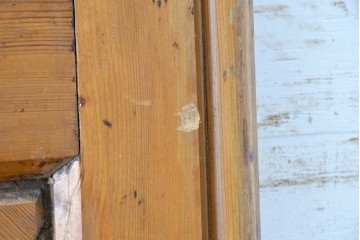 イギリスアンティーク建具　特大!!　高さ約2.4m　取っ手の意匠がクラシカルな両開きドア2枚(1対)セット　(R-089506)