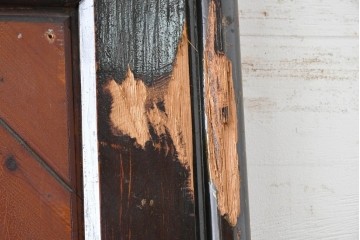 イギリスアンティーク建具　特大!!　高さ約2.4m　取っ手の意匠がクラシカルな両開きドア2枚(1対)セット　(R-089506)