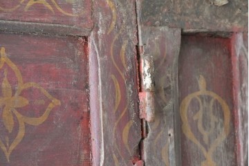 ヴィンテージ建具　モロッコ　特大!!　高さ約2.4m　オリエンタルな雰囲気漂う両開きドア2枚(1対)セット　(R-089507)
