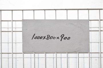 【直接引き取り限定】　中古　店舗什器　倉庫用収納　内寸W1000×D900×H800mm　前面全開式!　折りたたみできるメッシュパレット9台セット　(R-089509)