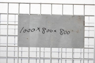 【直接引き取り限定】　中古　店舗什器　倉庫用収納　W1000×D800×H800mm　前面上部開閉式!　折りたたみできるメッシュパレット15台セット　(R-089510)