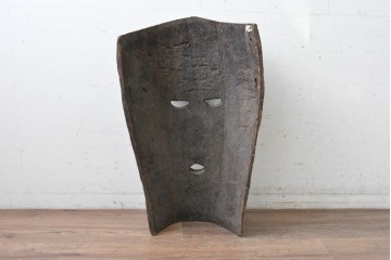 中古　インドネシア　エスニックな雰囲気漂うウッドマスク　(R-089511)
