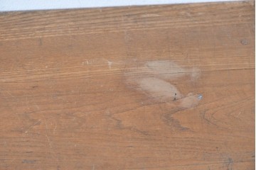 和製ヴィンテージ　昭和中期　栓材・ブナ材　素朴な木味と大小の引き出しが魅力の片袖机　(R-089512)