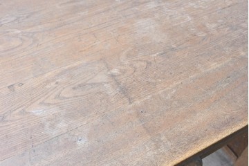 和製ヴィンテージ　昭和中期　栓材・ブナ材　素朴な木味と大小の引き出しが魅力の片袖机　(R-089512)