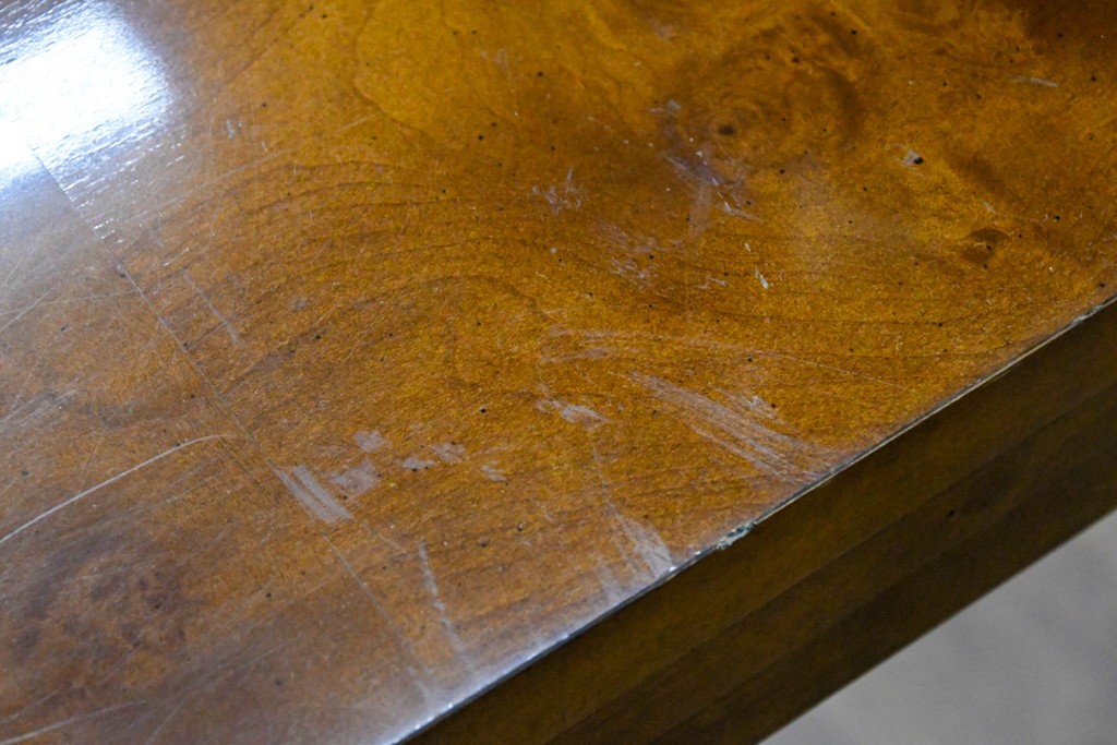 中古　アメリカ最高級ブランド　Century Furniture(センチュリー・ファニチャー)　曲線的な脚部が印象的なエクステンションテーブル　定価約220万円　(R-089514)