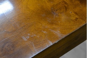 中古　アメリカ最高級ブランド　Century Furniture(センチュリー・ファニチャー)　曲線的な脚部が印象的なエクステンションテーブル　定価約220万円　(R-089514)
