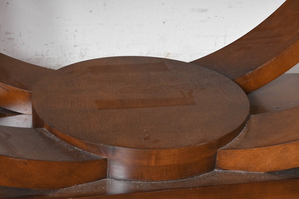 中古　アメリカ最高級ブランド　Century Furniture(センチュリー・ファニチャー)　曲線的な脚部が印象的なエクステンションテーブル　定価約220万円　(R-089514)