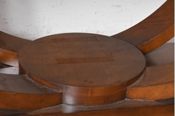 中古　アメリカ最高級ブランド　Century Furniture(センチュリー・ファニチャー)　曲線的な脚部が印象的なエクステンションテーブル　定価約220万円　(R-089514)