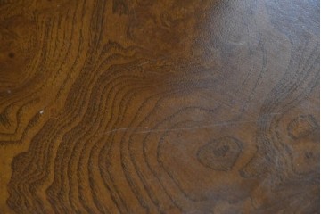 中古　アメリカ高級輸入家具　パーケットリー天板が上品なエクステンションダイニングテーブル　(R-089515)