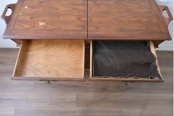 中古　希少モデル　DREXEL HERITAGE(ドレクセルヘリテイジ)　拡張天板と引き出しを備えたクラシカルなサービングカート　(R-089520)