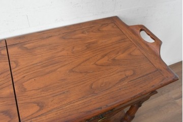 中古　希少モデル　DREXEL HERITAGE(ドレクセルヘリテイジ)　拡張天板と引き出しを備えたクラシカルなサービングカート　(R-089520)