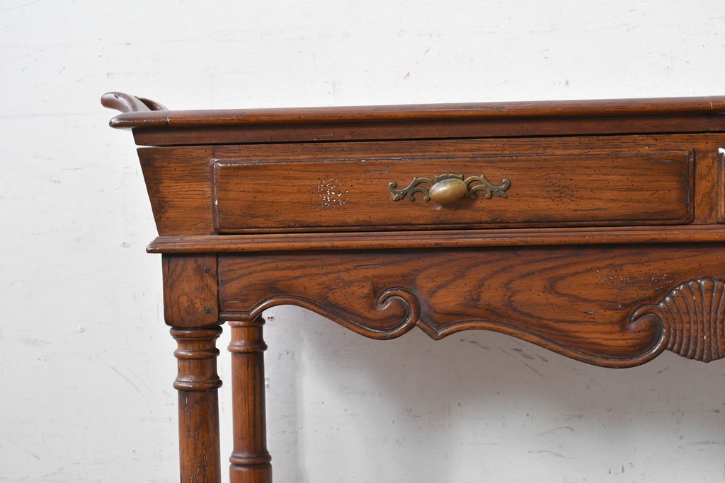 中古　希少モデル　DREXEL HERITAGE(ドレクセルヘリテイジ)　拡張天板と引き出しを備えたクラシカルなサービングカート　(R-089520)