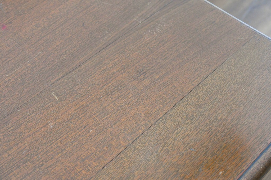 【簡易リペア限定品】　和製ヴィンテージ　昭和中期　レトロなデザインと充実した収納力が魅力の両袖机　(R-089527)