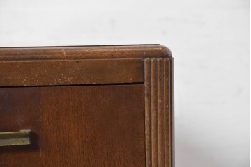 【簡易リペア限定品】　和製ヴィンテージ　昭和中期　レトロなデザインと充実した収納力が魅力の両袖机　(R-089527)