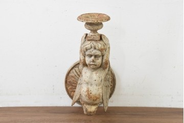 フランスヴィンテージ　1950年から1970年頃　天使モチーフの壁付けキャンドルスタンド　(R-089559)