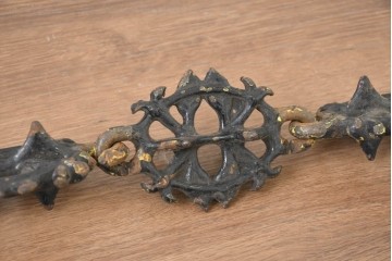 フランスアンティーク　1880年から1920年頃　力強いアイアン装飾が印象的なバリアチェーン3本セット　(R-089562)