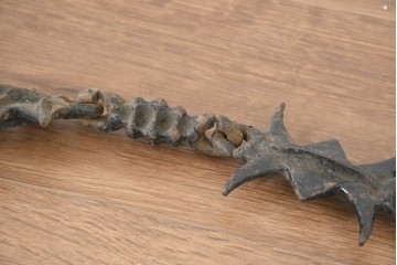 フランスアンティーク　1880年から1920年頃　力強いアイアン装飾が印象的なバリアチェーン3本セット　(R-089562)