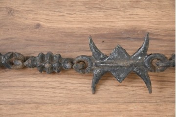 フランスアンティーク　1880年から1920年頃　力強いアイアン装飾が印象的なバリアチェーン3本セット　(R-089562)