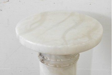 イタリアヴィンテージ　アラバスター(雪花石膏)　花台としても使えるコラムライト　(R-089568)
