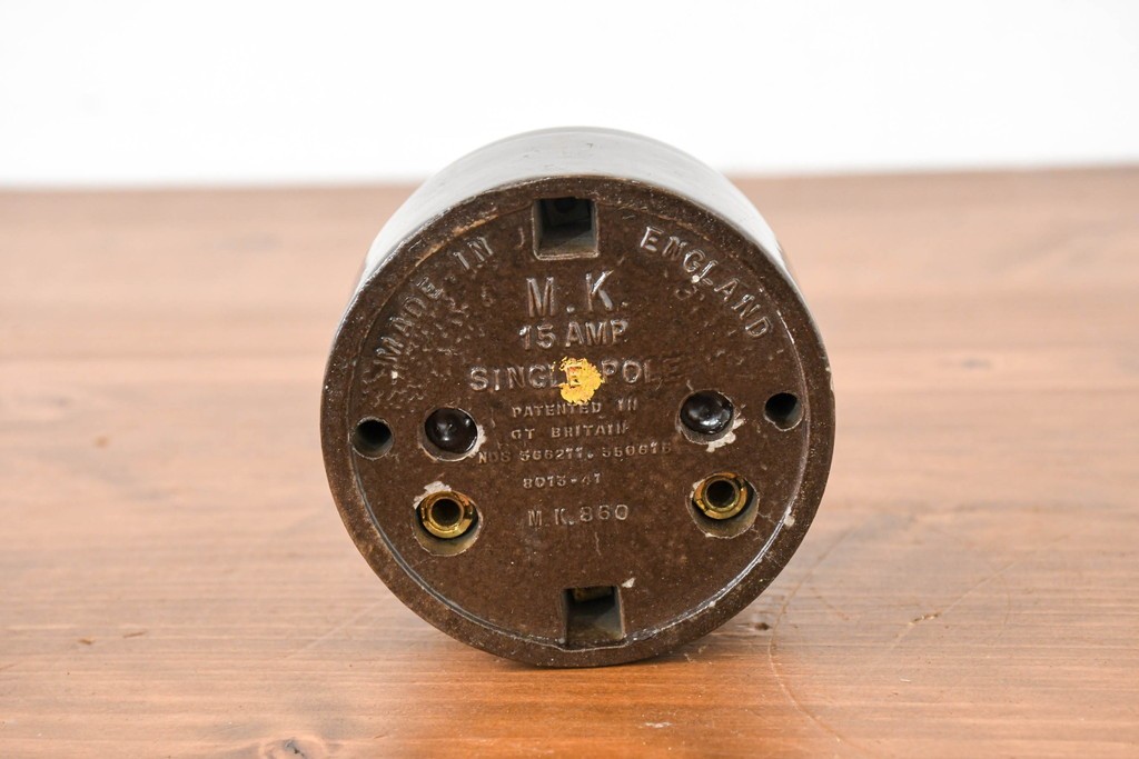 イギリスアンティーク　1930年頃　レトロなベークライトスイッチ3点セット　※ディスプレイ用　(R-089576)