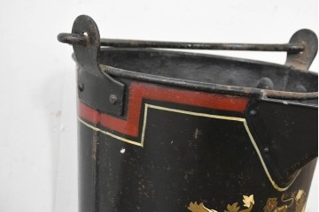 イギリスヴィンテージ　1950年頃　エンブレム装飾の英国コールバケツ　(R-089579)