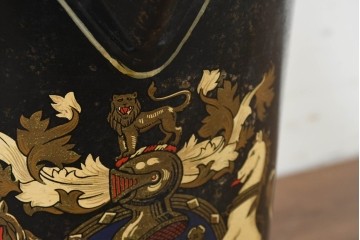 イギリスヴィンテージ　1950年頃　エンブレム装飾の英国コールバケツ　(R-089579)