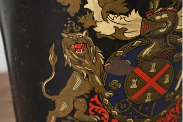 イギリスヴィンテージ　1950年頃　エンブレム装飾の英国コールバケツ　(R-089579)
