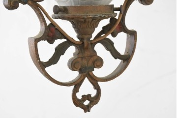 イギリスヴィンテージ　1960年頃　花形ガラスシェードのクラシカルなペンダントライト　(R-089582)