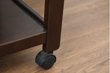 和製ヴィンテージ　希少!　絶版品　北海道民芸家具　クラシカルな佇まいが目を引くキャスターワゴン　(R-089590)