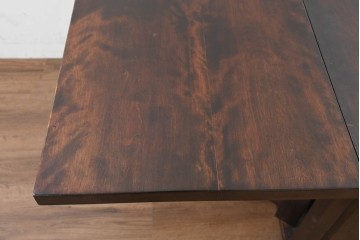和製ヴィンテージ　希少な廃番品　松本民芸家具　重厚な佇まいの11型バタフライ卓　(R-089591)