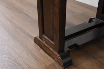 和製ヴィンテージ　希少な廃番品　松本民芸家具　重厚な佇まいの11型バタフライ卓　(R-089591)