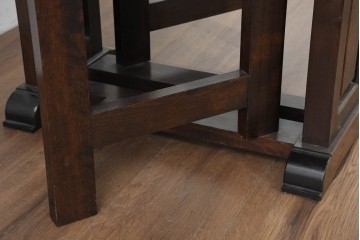 和製ヴィンテージ　希少な廃番品　松本民芸家具　重厚な佇まいの11型バタフライ卓　(R-089591)