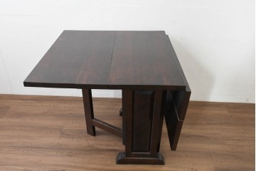 和製ヴィンテージ　希少な廃番品　松本民芸家具　重厚な佇まいの11型バタフライ卓　(R-089591)