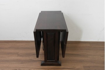 和製ヴィンテージ　希少な廃番品　松本民芸家具　重厚な佇まいの11型バタフライ卓　(R-089591)