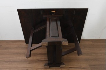 和製ヴィンテージ　希少な廃番品　松本民芸家具　重厚な佇まいの11型バタフライ卓　(R-089591)