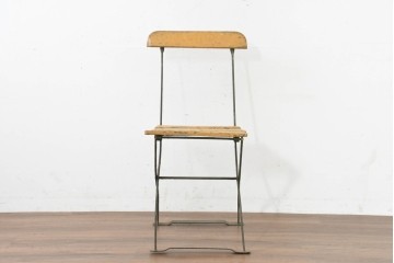 イギリスアンティーク　折り畳み式のガーデンチェア　(R-089592)