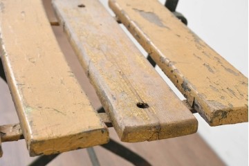 イギリスアンティーク　折り畳み式のガーデンチェア　(R-089592)