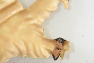 ヨーロッパヴィンテージ　ライオンの紋章をモチーフにした立体ウォールデコレーション　(R-089598)