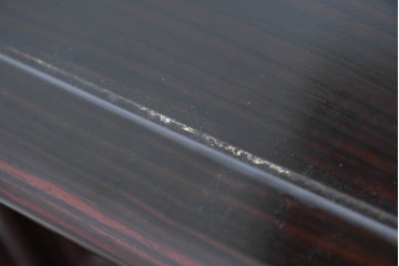 和製ヴィンテージ　縞黒檀　希少な六尺サイズ　はっきりと出た縞模様が美しい飾り棚　(R-089602)