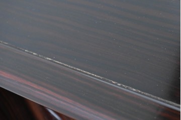 和製ヴィンテージ　縞黒檀　希少な六尺サイズ　はっきりと出た縞模様が美しい飾り棚　(R-089602)