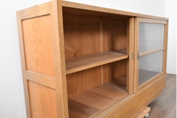 《天板取り付け加工費込み》　和製ヴィンテージ　昭和レトロ　すっきりとした佇まいのサイドボード　(R-089608)