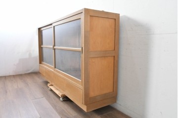 《天板取り付け加工費込み》　和製ヴィンテージ　昭和レトロ　すっきりとした佇まいのサイドボード　(R-089608)