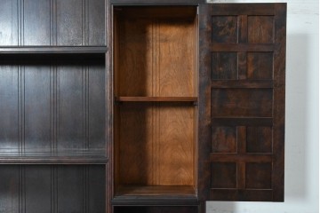 中古　松本民芸家具　クラシカルで高級感漂うSP型皿棚　定価約150万円　(R-089609)